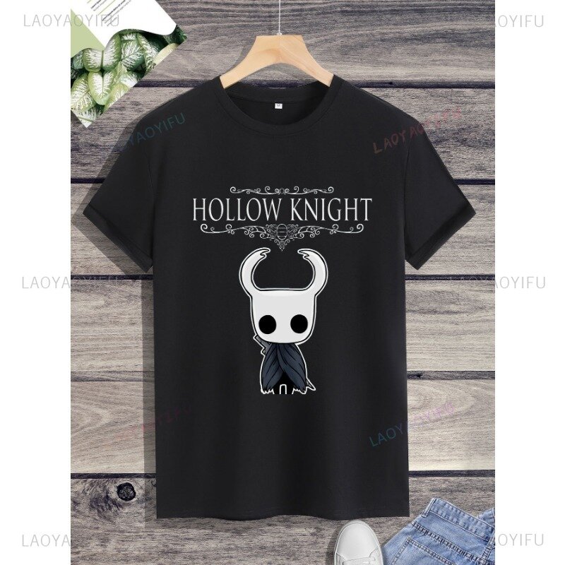 Unisex Hollow Knight Jogo Gráfico Camisetas, Streetwear de manga curta, Casual O-Neck, Verão, Clássico, Venda Quente, Nova Chegada
