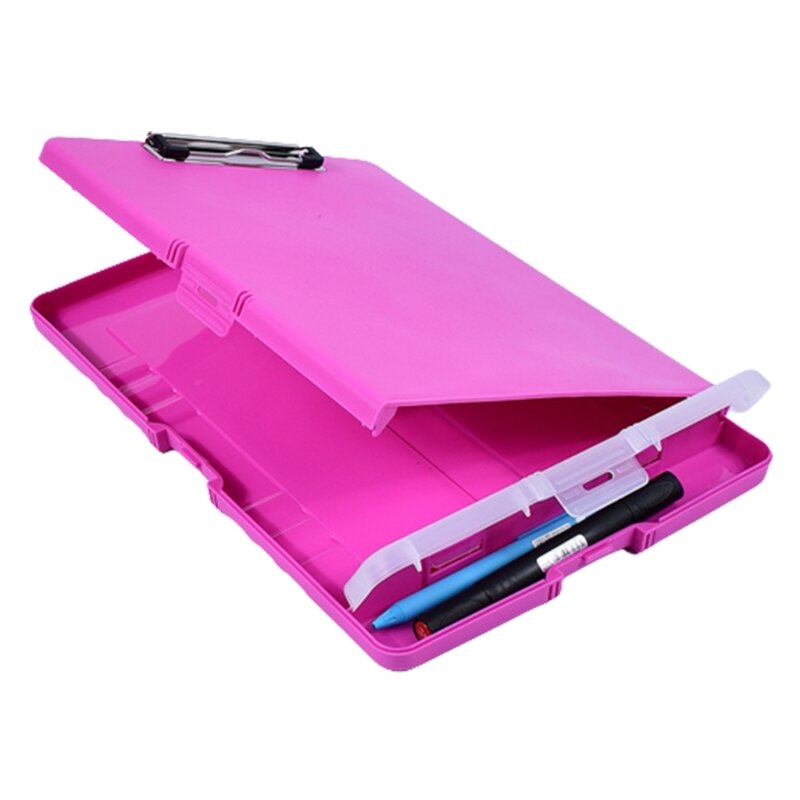 Kotak Organizer File portabel dengan papan klip dan kotak pena papan tulis papan klip dengan kotak File untuk gudang rumah sakit