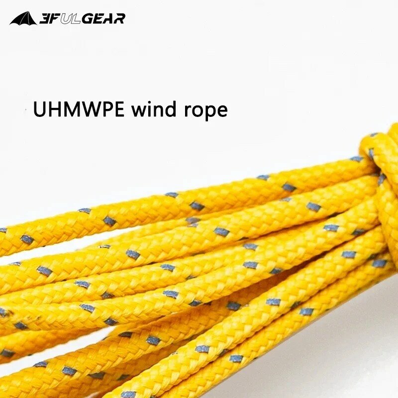 3F UL GEAR 2/4mm 20m Multifunction Reflective Tent Rope Camping Tent Line With 6 Free Knots Windproof Rope Tent Accessories