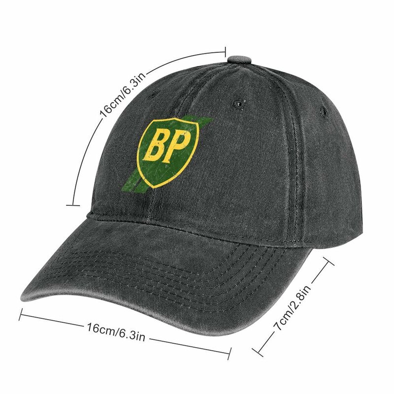 Chapéu de luxo para homens e mulheres, BP Oil, British Petroleum, Posto de Gasolina Vintage, Cowboy Hat, F-F