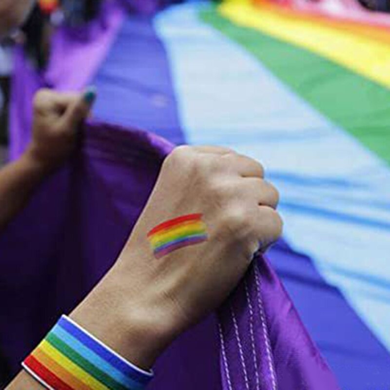Caneta pintura arco-íris lavável para festival eventos marchas apoio DIY
