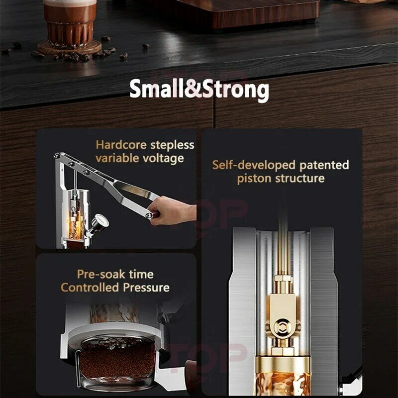 LXCHAN Hand Press Coffee Machine Household Espresso Concentrated 9Bar Constant or Variable Pressure Rod Coffee Machine 51MM/58MM