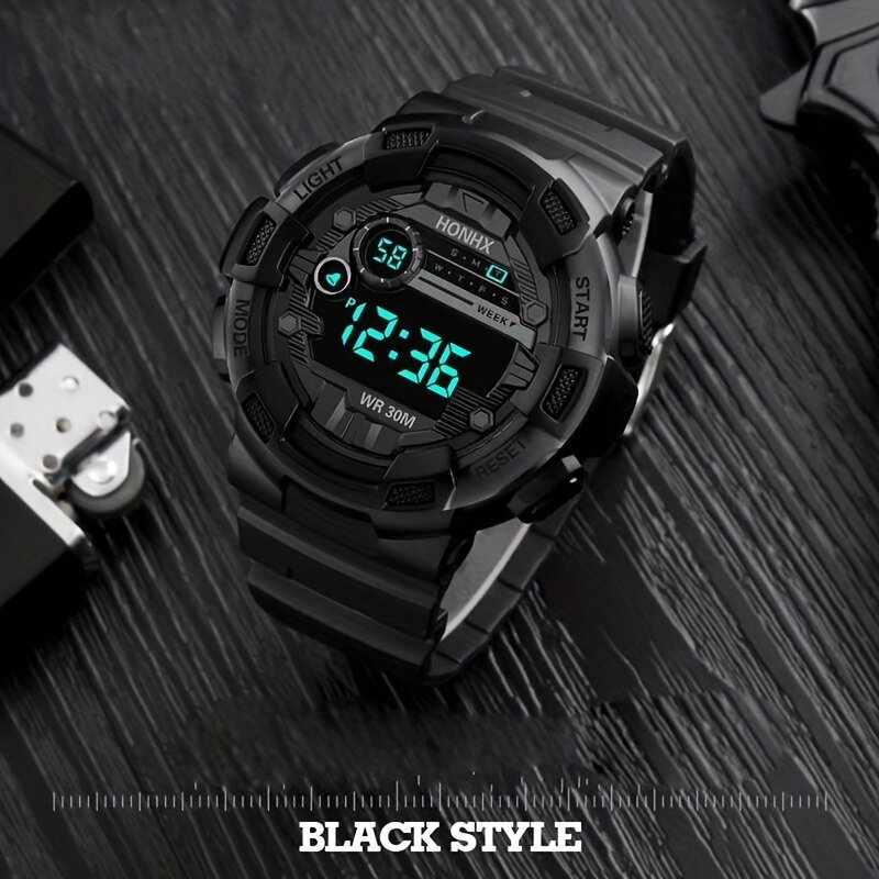 Sporty Digital Watch for Teens - Easy-Read Display, Silicone Band, Multi-Feature, Ideal Gift