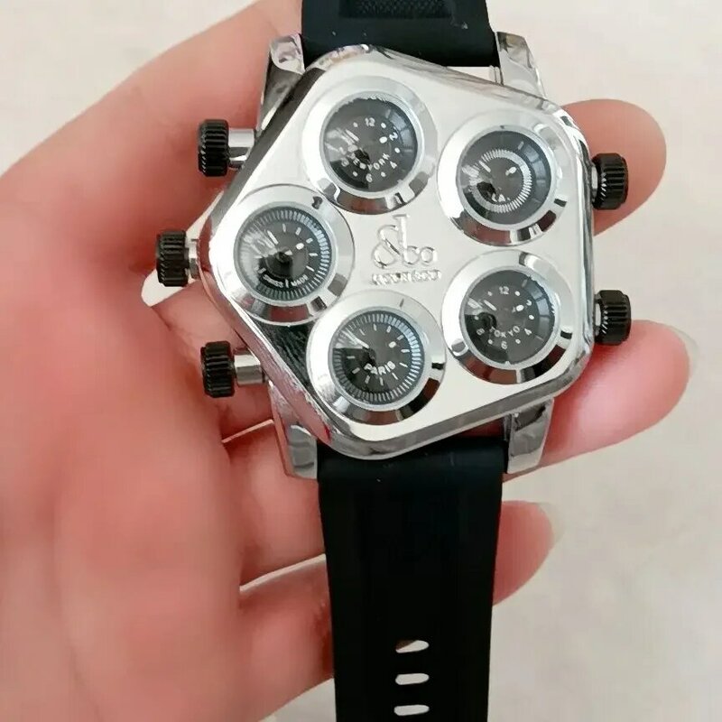 Czeska pasek silikonowy lamparta wieloruchowa para kwarcowa internetowa celebrytka porządny zegarek modne modny zegarek dla par