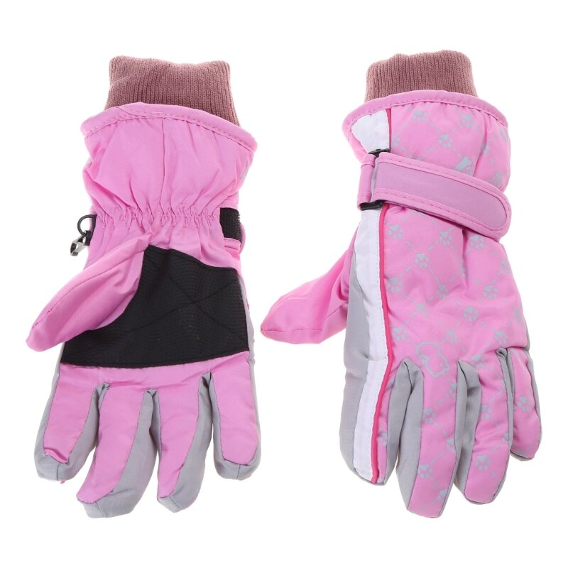 Winter Snow Mittens for Children Kids Waterproof Ski Gloves Thermal Gloves