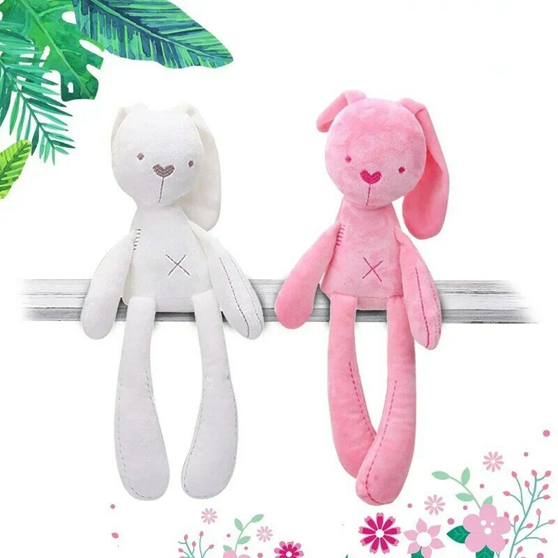 Newborn Soft Comforting Hand Puppet Baby Sleeping Dolls Plush Stuffed Toys Cartoon Rabbit Bunny Soothe Doll Toddler Toys