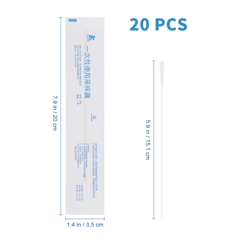 샘플링을 위한 비강 면봉 표본 수집 면봉, 비인두 플록 팁, 80mm 브레이크 포인트, 20 개