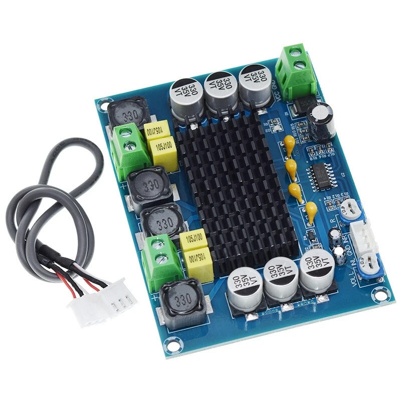 XH-M543 high power digital power amplifier board TPA3116D2 audio amplifier module Class D dual channel 2*120W
