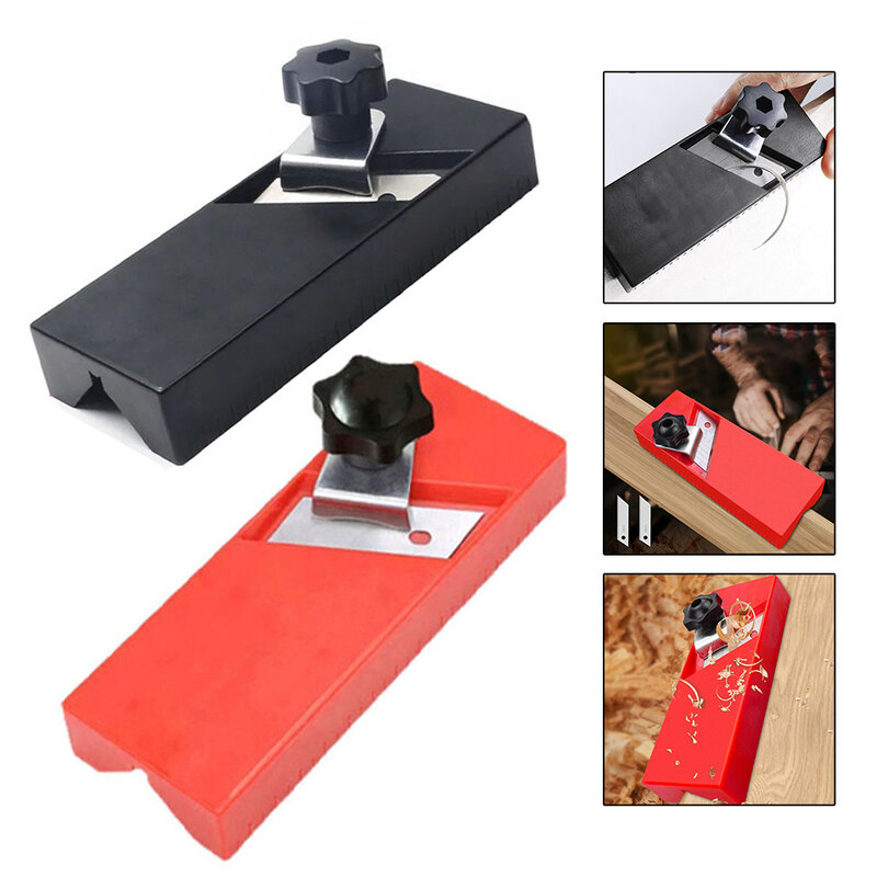 面取りツール付きの赤い木の板、アコースティックファブリボード、灰色の金属プラスターボード、石膏ボード