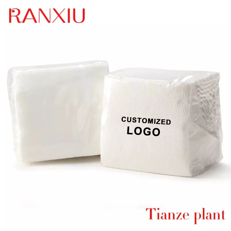 Servilletas de papel de seda blancas impresas personalizadas, servilletas de fiesta de restaurante, fabricantes de fábrica personalizados, precio barato