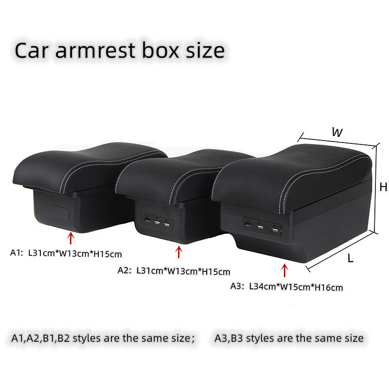 Boîte d'accoudoir de voiture RosemIbiza, modification interne, développement USB, cendrier, accessoires de voiture