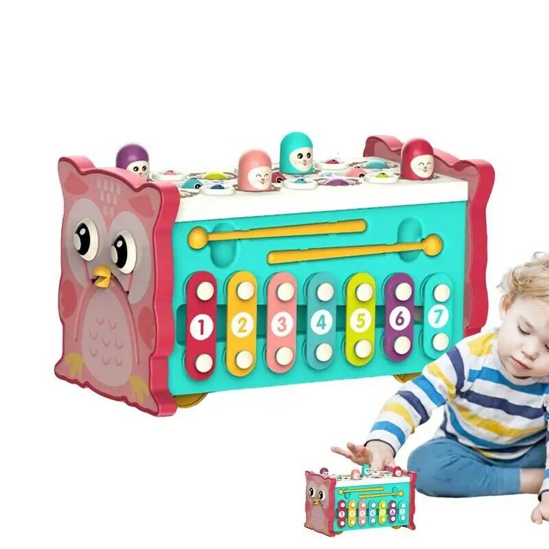 Pound A Mole Game For Toddlers 6-in-1 Multifunctional Fishing Game Interactive Educational Interactive Pound A Mole Game Toddler