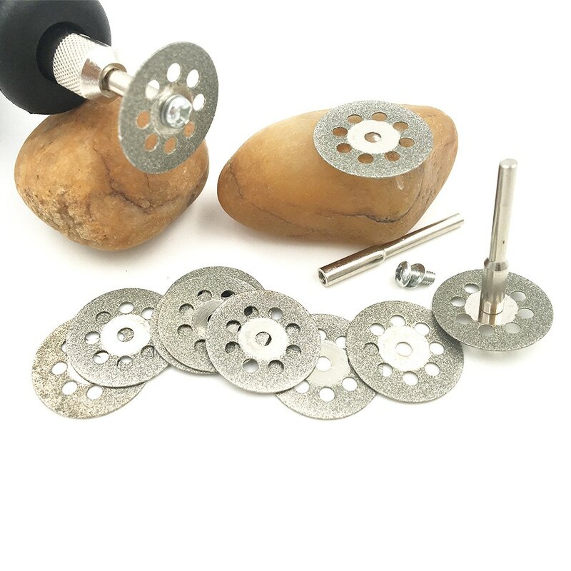 Dremel acessórios de 25mm roda de moagem de diamante, 10 peças de mini serra circular, disco de corte de diamante, disco abrasivo, ferramenta rotativa dremel