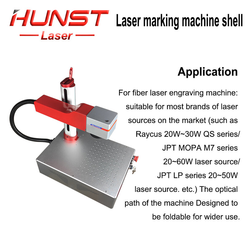 HUNST Fibra Laser Marcação Máquina Enclosure, Rotatable Gravador, DIY Acessório, Personalização
