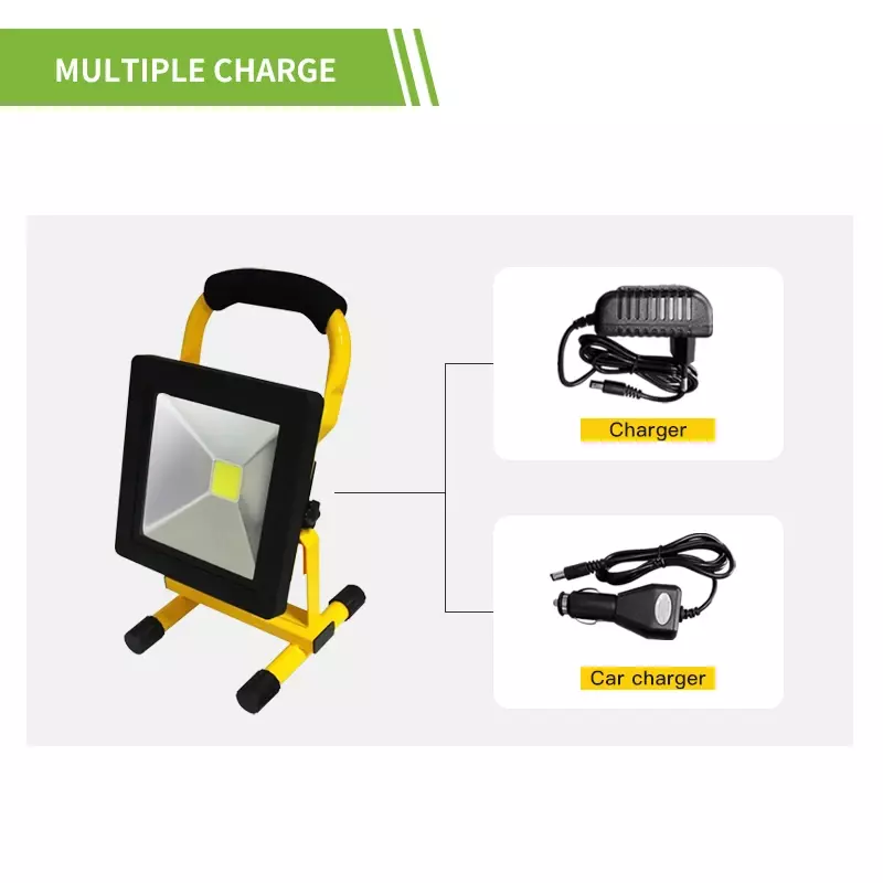 LED Work Light Rechargeable Portable Flood Light Outdoor Camping Hiking Emergency Car Repairing Job Site Lighting