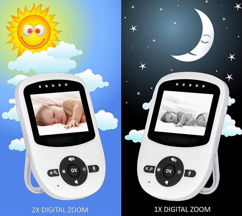 Babystar 2.4 pollici Wireless Video Baby Monitor ad alta risoluzione Baby Nanny telecamera di sicurezza visione notturna monitoraggio della temperatura