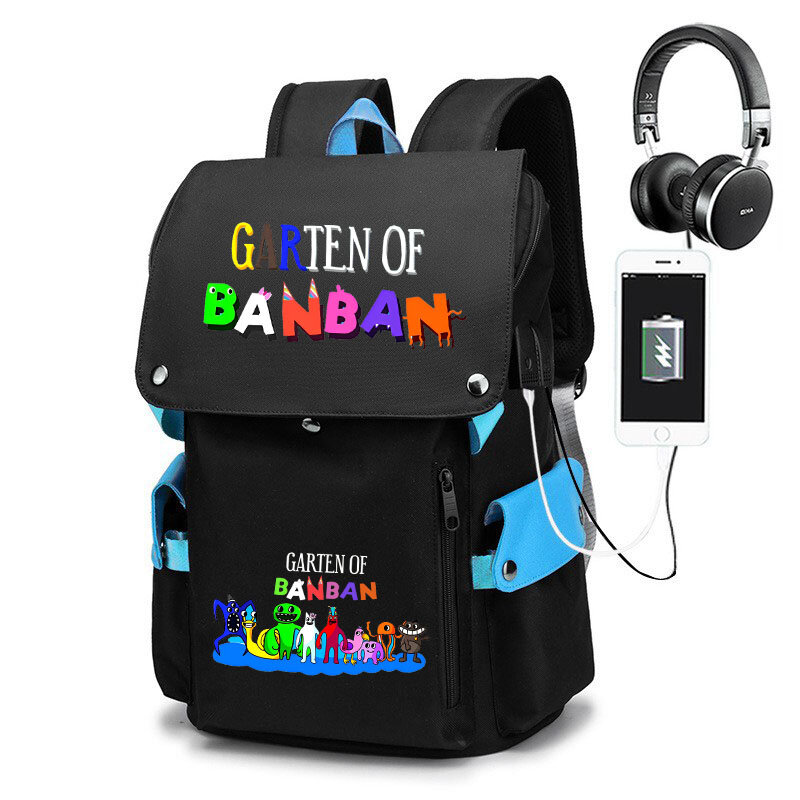 Garten Of Banban bolsa usb informal, bolsa de viaje al aire libre, mochila escolar para estudiantes adolescentes, mochila con estampado de dibujos animados