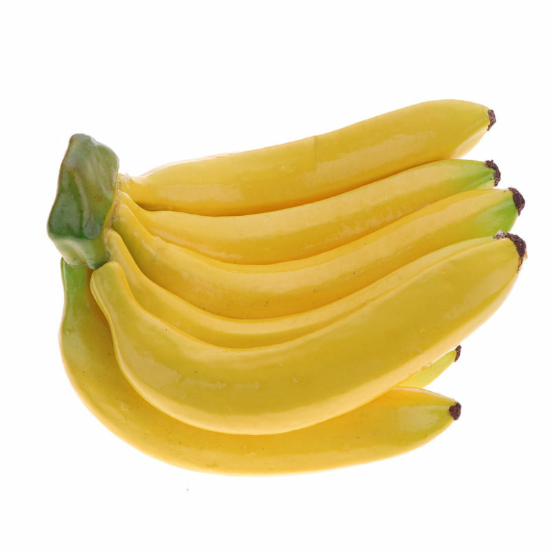 1 buah buah dekoratif buah pisang palsu anak-anak, alat bantu mengajar kognitif buah EVA Display toko plastik
