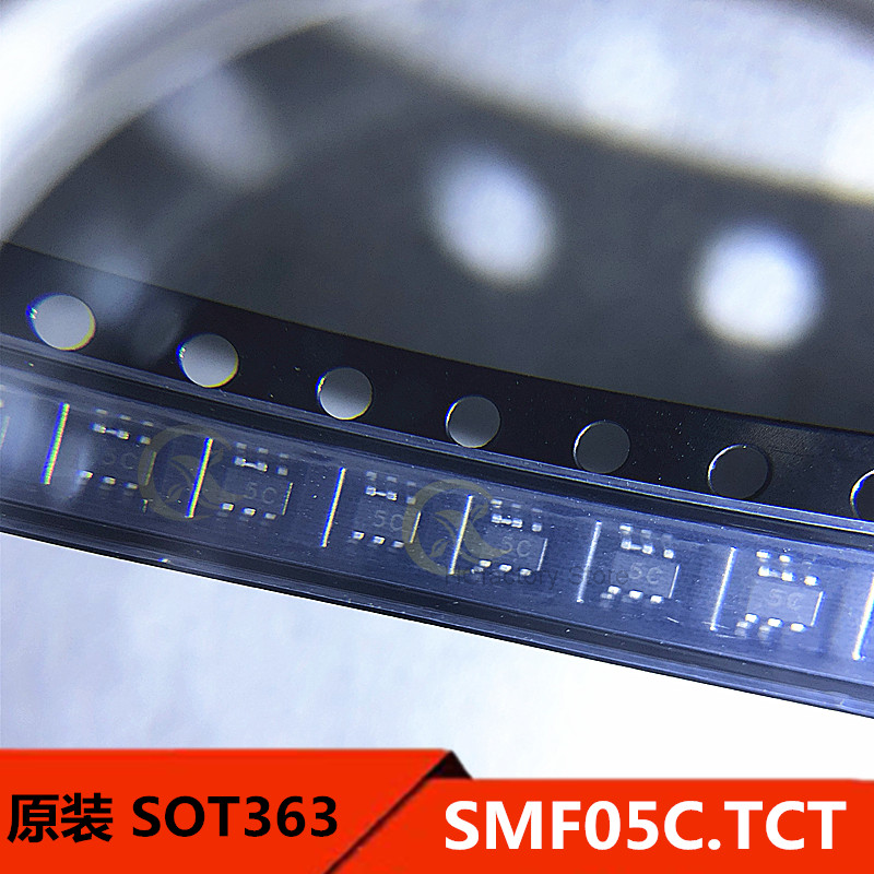 Smf05ct1g sot363, smf05c, novo, 10, proteção eletrostática impressa tela original do diodo, TCT 5C