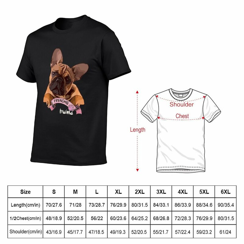 Camiseta de bulldog francés para hombre, blusa divertida, camisa de secado rápido, camisetas grandes y altas, regalo para amantes, nuevo