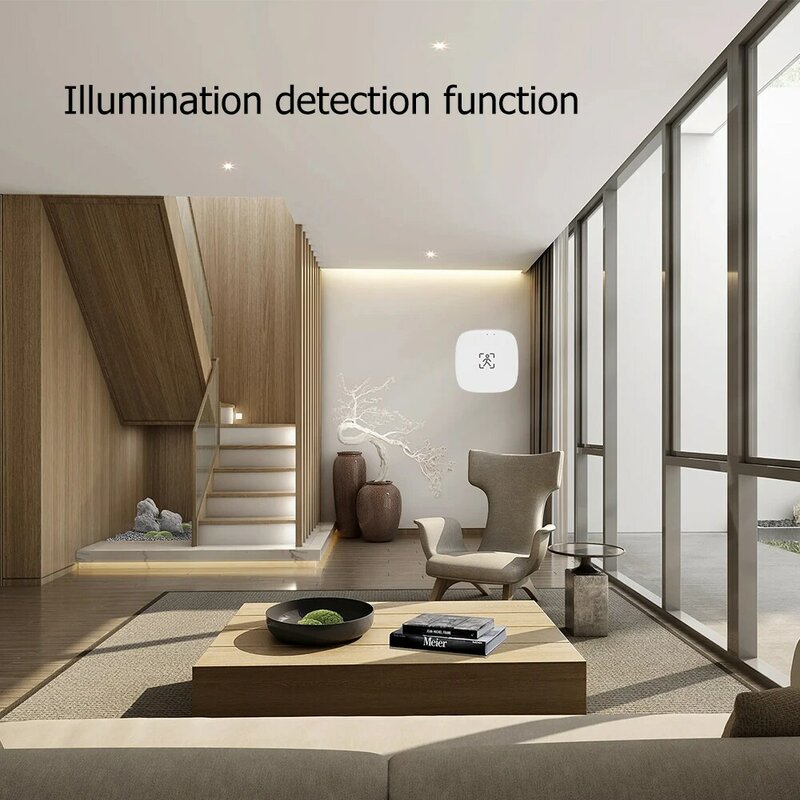 บลูทูธ MmWave Human Presence BLE เซ็นเซอร์ตรวจจับการเคลื่อนไหวพร้อม Luminance/การตรวจจับระยะทาง5V 110/220V Tuya Smart Life home Automation