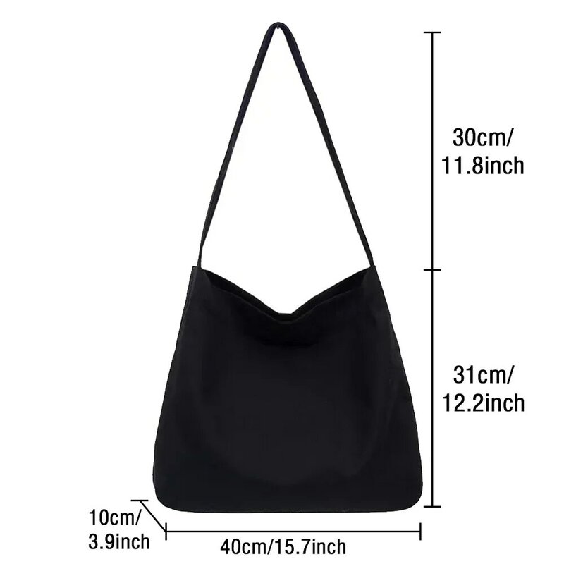 Women One Shoulder Bag Environmentally Friendly Canvas Material One Shoulder Large Capacity Engrave Image Series Storage Bags