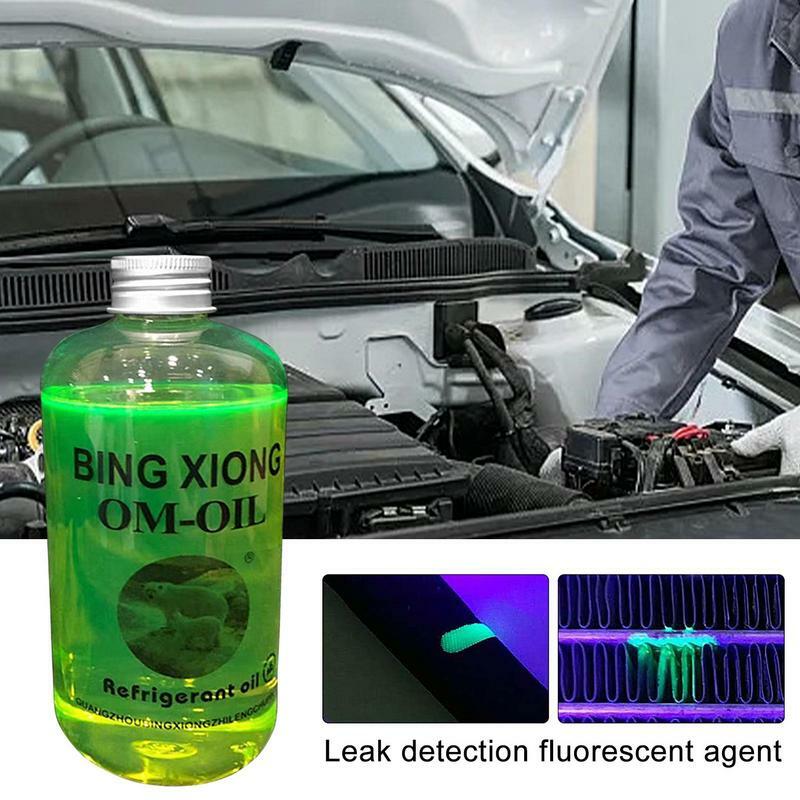 AC Oil Universal R134A AC Refrigerant Oil For Car 500ml Heavy-Duty Leak Detection Fluid Refrigerant Leak Detection AC Anti-Leak
