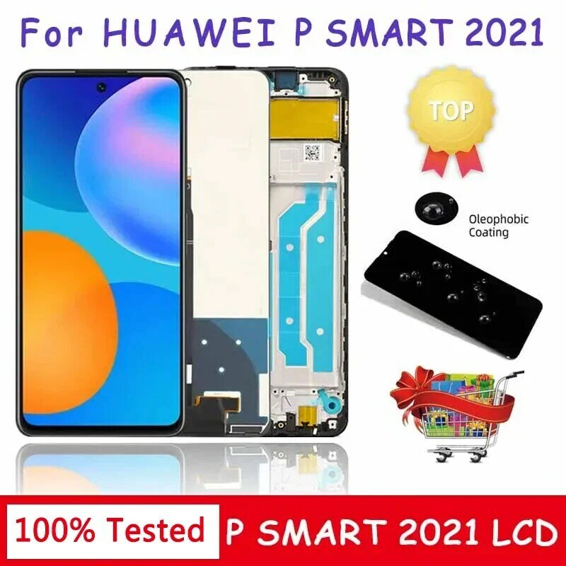 Pantalla táctil LCD de 6,67 pulgadas para Huawei P Smart 2021, calidad AAA, PPA-LX1 LX2, Honor X10 Lite, DNN-LX9, Y7A, PPA-LX3