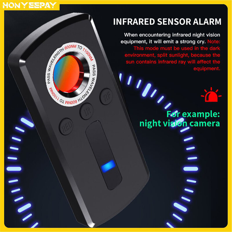 Hidden Camera Detector Anti Spy Gadget Professional Hunter Signal Infrared GPS Home Security Search Devices Security Protection