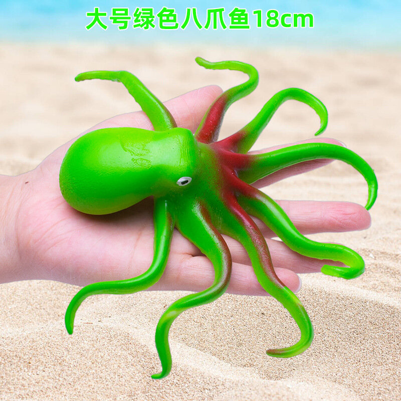 Children's Funny Toys Simulation Octopus Toy Model Soft Elastic Toys Animal World Decoration Squid Education Puzzle Cognition