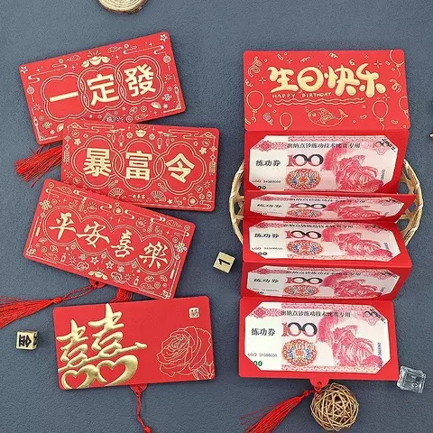 Esticando Envelopes Vermelhos, aniversário Ano Novo, Envelopes Vermelhos High-End, Sacos De Embalagem De Presente Criativo, Decorações De Festa, Hongbao