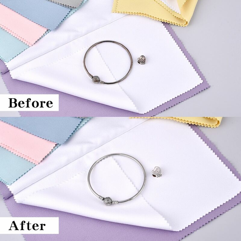1pc Large Polish Polishing Cloth Silver Color Cleaning Polishing Cloth Soft Clean Wipe Wiping Cloth For Silver Gold Jewelry Tool