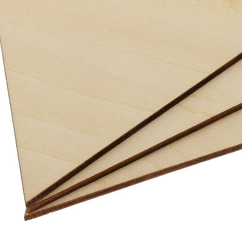 Fette di legno triangolari vuote non finite naturali spesse 2x3 Mm per