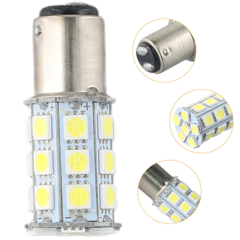 Bombillas de luces interiores, piezas LED blancas DC 9V-DC14V, 1004, 1076, 1142, 1 piezas, 27-SMD, BA15D, 6000K, blanco de alta calidad
