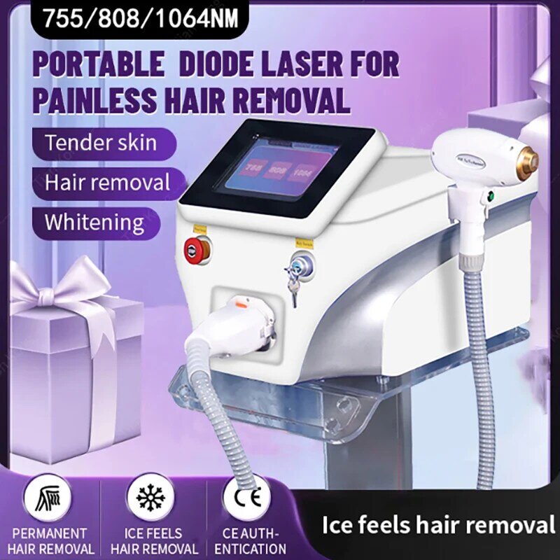 808nm Diode Laser Hair Removal Professional Machine painless air cooling permanent lazer hair removal 808 nm 1064nm epilator