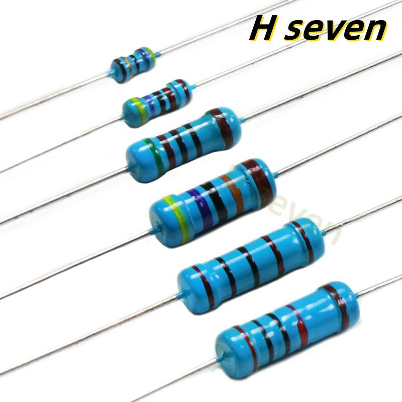 Resistor de película metálica, 50 piezas, 1/8W, 0R-4,7 M, 1% W, 1, 0.125, 10, 47, 2,2, 100, 120, 150, 220, 270, 1K, 330 K, 470K, 10K, 2,2 K, 4,7 K, 1M ohm