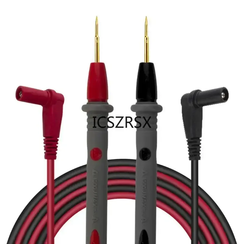 Gold plated Silicone Wire Test Leads for Multimeter Ultra Pointed 1000V 20A Needle Test Probe Tip