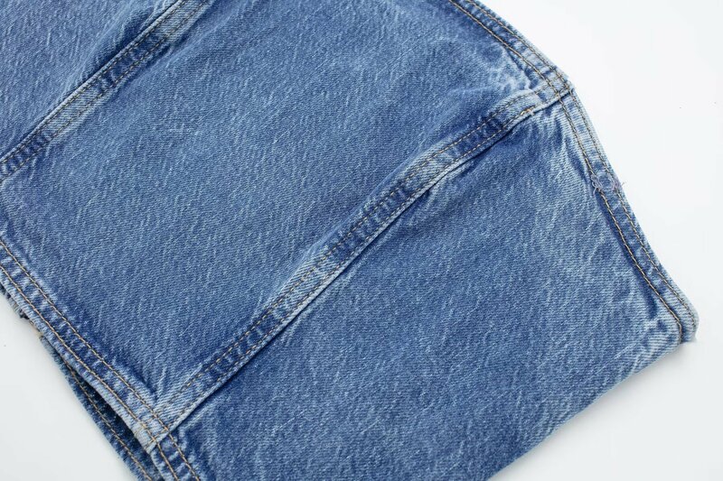 Sutiã jeans curto slim fit feminino, camisola de alças com zíper aberto retrô, camiseta única, nova moda, verão