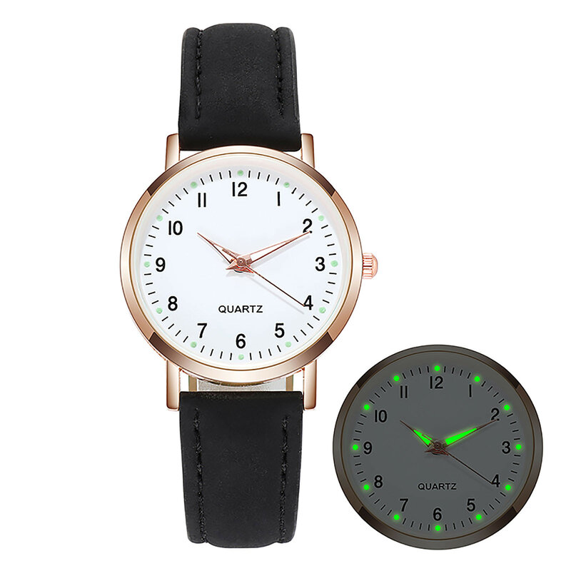 Reloj con correa de cuero para Mujer, cronógrafo sencillo de cuarzo con esfera pequeña, informal, a la moda, novedad de 2023