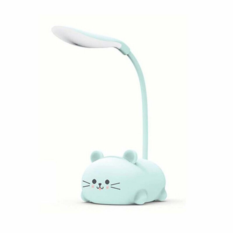 Desenhos animados LED abajur para criança, animal bonito, gato, coelho, veados, USB Recharge, proteção para os olhos, lâmpada de leitura, quente