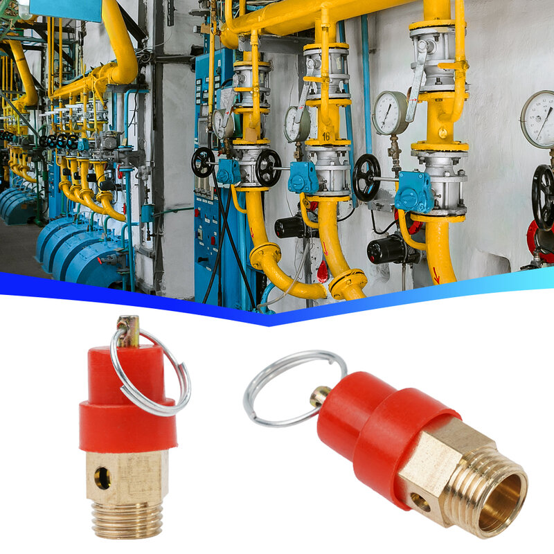 1/8" 1/4'' BSP 8kg Air Compressor Safety Relief Valve Pressure Release Regulator 120PSI Brass Pneumatic Tool Parts Power Tools