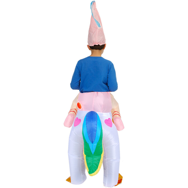 키즈 유니콘 풍선 의상 카니발 할로윈 어린이 소녀 소년 동물 마스코트, 애니메이션 파티 코스프레 의상 드레스 슈트