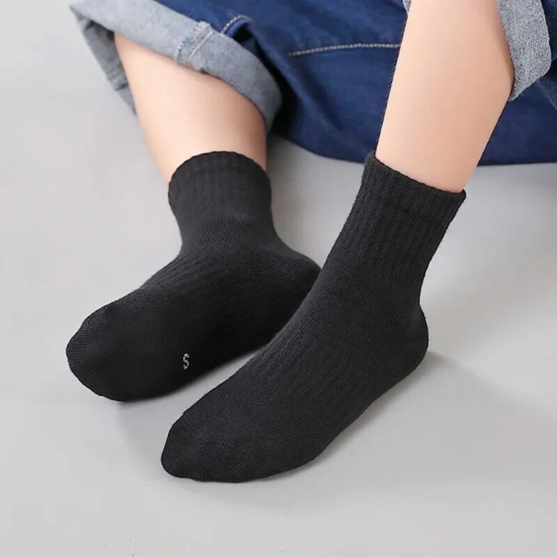 3 пары, детские носки для детей от 3 до 15 лет, весна-осень, высококачественные хлопковые носки для мальчиков и девочек, однотонные полосатые студенческие спортивные носки, детские носки, носки для подростков