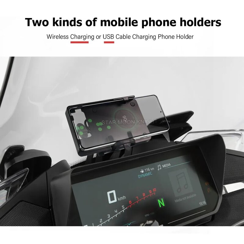 For BMW R 1250 RT R1250RT 2021 2022 2023- Motorcycle Navigation Bracket GPS Mount Device Carrier SMART PHONE Adapt Holder