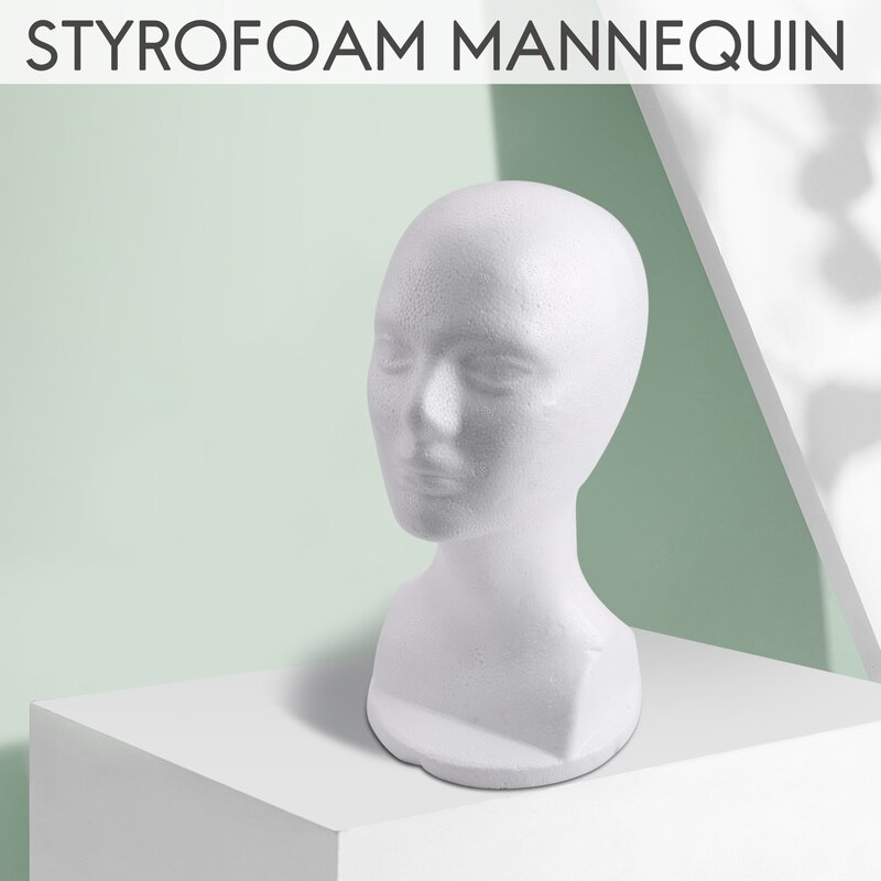 Mannequin Foam Head Model Glasses Hat Wig Display Stand
