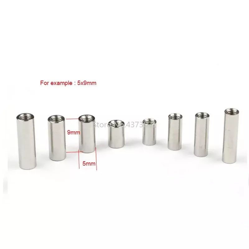 20pieces lot M4 screw connect rod knife Handle screw Cylindrical Nuts Connecting pipe rivet M4 Thread