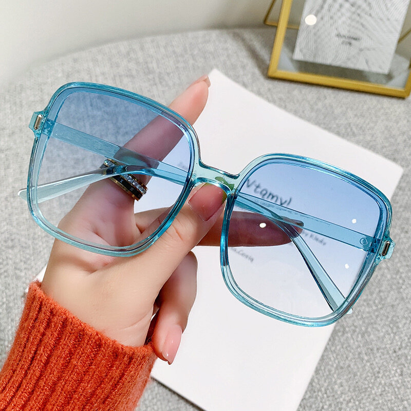 Rice Nail Square okulary przeciwsłoneczne Gradient 2023 nowe okulary przeciwsłoneczne dla kobiet Trend anty-uv okulary w stylu Retro