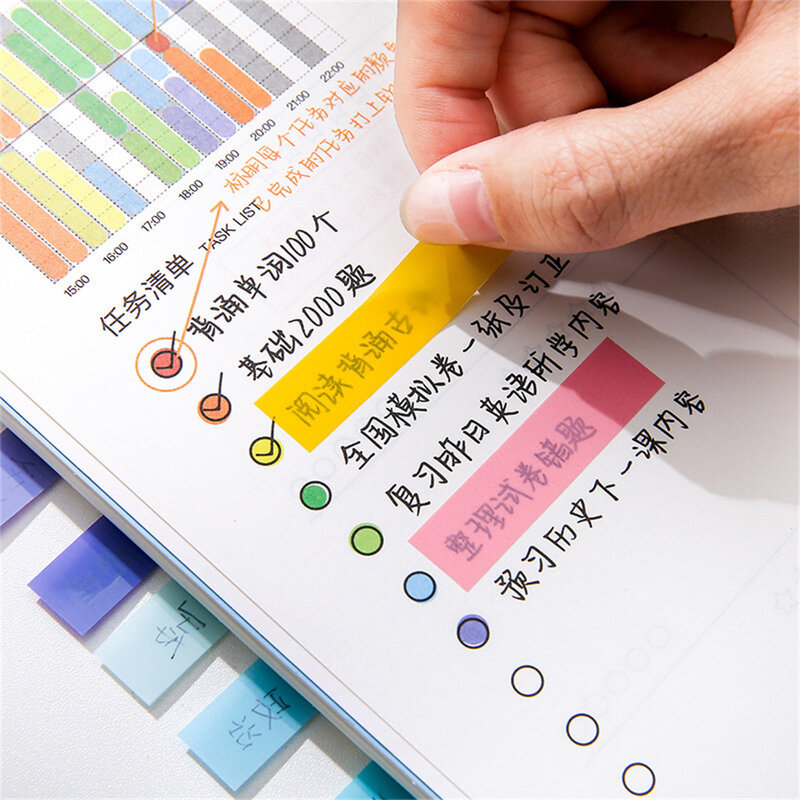 1/2pcs Index Tabs mit Lineal beschreibbare Datei Tabs Flaggen farbige Seiten markierungen Etiketten zum Lesen von Notizen Bücher Schul büro