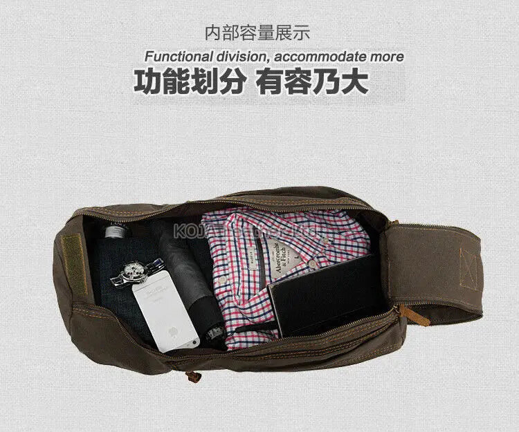 Unisex Canvas Militar Travel Bag, Bolsa de Ombro Casual, Messenger Bag, Homens e Mulheres, Moda, M2011