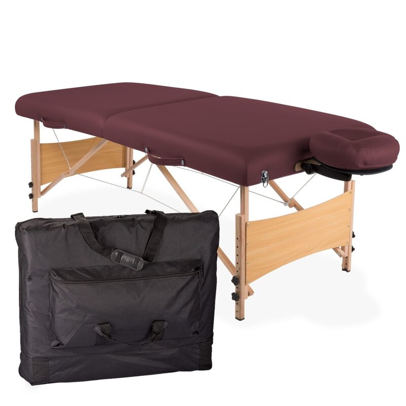 Pacote de mesa de massagem portátil, novo, 2024 berço ajustável com estojo de transporte, travesseiro Deluxe